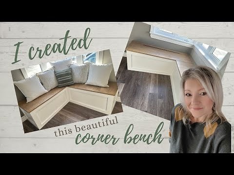 DIY CORNER BENCH/BUILT-IN BENCH/KITCHEN NOOK