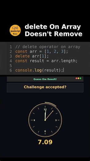 delete On Array Doesnt Remove It?! #deleteoperator
