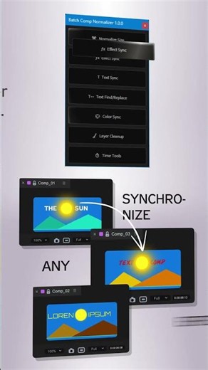 NEW: Batch Comp Normalizer. Batch tools for cleaner After Effects projects.