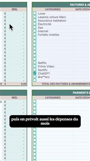 Comment on gère notre budget en couple 🥰 Commente ''Épargne'' et je t'envoie mon fichier💕