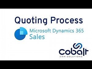 Quoting Process in Dynamics 365 Sales