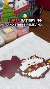 Towel Iron Method Explained | Perfect Plush Texture with Pixie Beads Christmas Gift Box #fusebeads