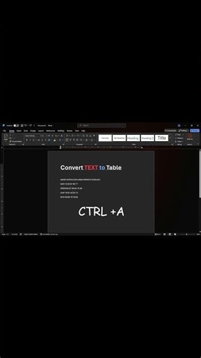 How to make Table in M S Word Shorts. #computeraccessories #computer #techessentials #technology