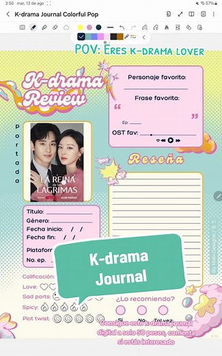 ¡K-drama Journals digitales para fans!