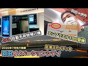 Small Embraer 190 at Haneda Innovation City & JAL (Haneda to Itami)