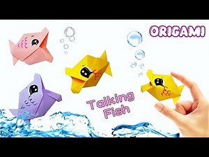 Origami 3D Talking Fish 🐠|Easy Paper Talking Fish Tutorial for Kids✨|Origami Craft World