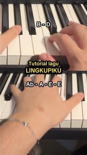 Tutorial tangan kanan dan kiri main lagu Lingkupiku di piano🎹✨#mustimusik #tipspiano