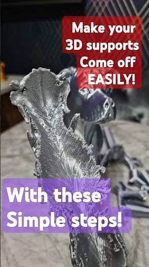 Try These Cura Tree Support Settings! Easy Removal 🌳✨ #3DPrinting #Cura #TreeSupports #sv06plus