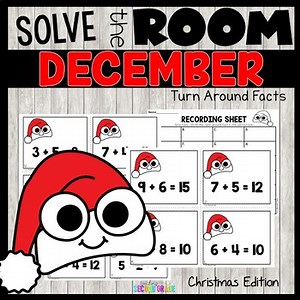 Turn Around Facts Christmas Task Cards