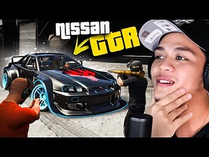 Unang MAGNAKAW ng NISSAN GTR sa GTA 5 - WINS