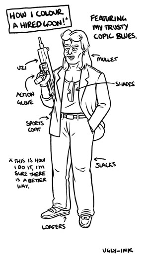 3.6K views · 18 reactions | How to colour a hired goon. #characterartist #drawing #coloring | Ugly Ink | Facebook