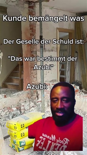 Stift immer Schuld #ausbildung #baustelle #Meme #fy #beer