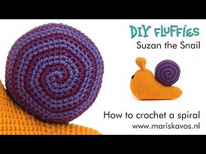 How to crochet a spiral for Suzan the snail shell crochet pattern - Amigurumi Made Easy