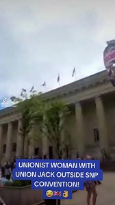 UNIONIST LEGEND SHOWING OFF THE UNION JACK AT THE SNP INDEPENDENCE CONVENTION! 🇬🇧🇬🇧🇬🇧 Round of applause for this fantastic woman at A Force For Good's "SNP OUT NOW" Demo 👏 👏 👏 Follow us on our TikTok for more of these videos at https://www.tiktok.com/@ukaforceforgood #ScottishIndependence #snpconvention #humzayousaf #SNPout | A Force For Good