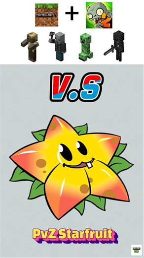 PvZ Starfruit vs Minecraft Monsters Fight! ⭐️