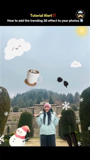 Here’s how I created this trending 3D photo effect ✨Save this tutorial and try it 🤍 #3D #edits