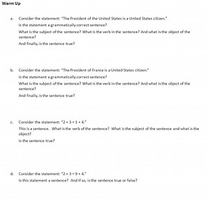 Lesson 1.3.1 - True and False Equations