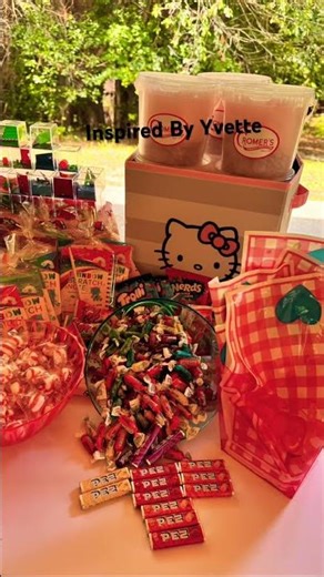 Candy Table for Kids with Games and Desserts #candy #party #cookout #candytable
