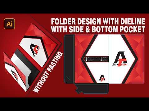 DIY Interlocking Folder Design (No Pasting) | Step-by-Step Dieline with Design Tutorial