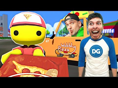 24 HOURS of PIZZA DELIVERY with MY FRIEND 🍕🚗! (goes wrong) - Wobbly Life #2