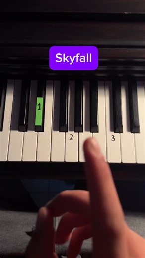 Keys Tutorials on Instagram: "Skyfall by Adele in 3 notes  #adele #piano #pianotutorial #stepbystep"