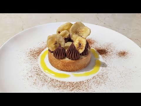 Plating a Banana Cream Tart || Plated Dessert || Plating Practice