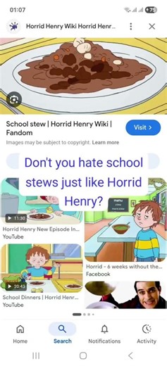 who hates school stew like Horrid Henry?