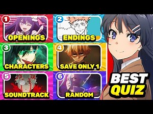 ULTIMATE ANIME QUIZ 🔥 Guess Openings, Endings, Characters and VERSUS! 😱