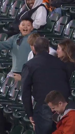 He still hasn't let go of that baseball 🥹 | MLB