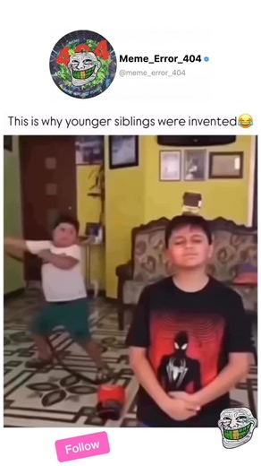 MEME_ERROR_404|Memes|Follow on Instagram: "This video is a humorous compilation of two clips set to the dramatic buildup of Whitney Houston's "I Will Always Love You." The first brief clip shows a boy in a Spider-Man shirt balancing an ice cream sandwich on his head while another boy in the background unsuccessfully swings a red paddle at it. The video then cuts to a second, longer scene where the roles are reversed: a nervous-looking younger boy stands still while balancing a large toy bus on h