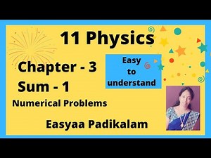 11 Physics - Chapter 3 - Numerical problem - Sum 1