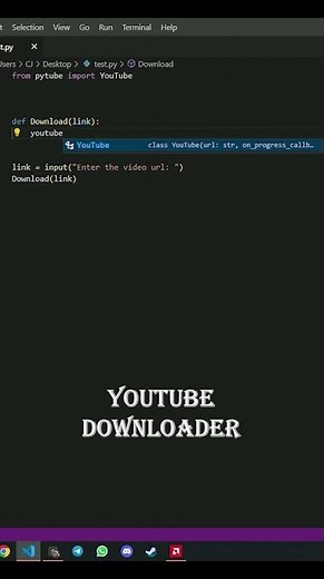 create youtube-downloader with python #shorts