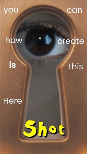 Easy way to make this cinematic keyhole effect #shorts #editing #editingtutorial