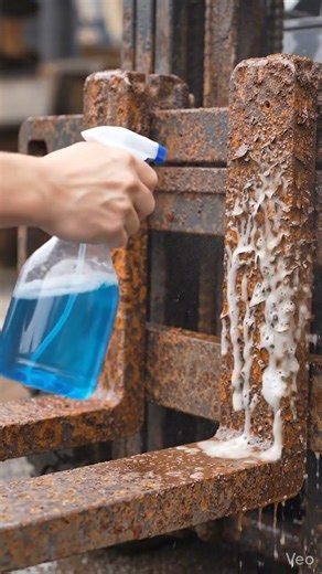 Instant Rust Cleaning Spray, Satisfying ASMR 😌#rust #spray #satisfying #asmr #shorts#relax #diy #art