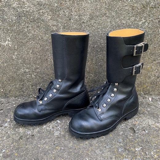 Vintage Combat Boots, Stuco Boots, Swiss Boots, Work Boots, Black Boots, Leather Boots, Size 40, - Etsy