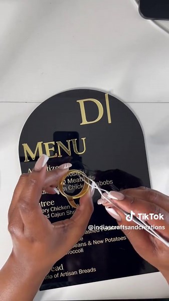 Elegant Black & Gold Table Menus for Your Event