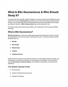 What Is BSc Neuroscience & Who Should Study It - SlideServe