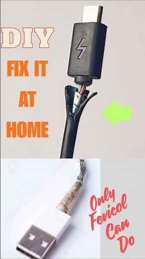 30-Second Charging Cable Repair ⚡Save Your Broken Charger ♻️