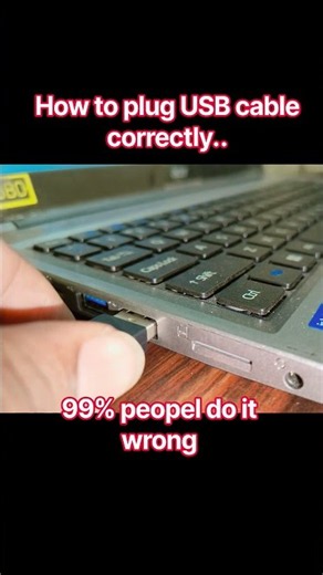 #DreamTrackAI How to Plug a USB Cable into a Laptop USB Port 🔌💻 | Easy Guide for Beginners #Shorts