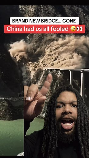 1M views · 16K reactions | China hongqi bridge collapses months after opening #china #bridge #hongqi #collapse #fyp | Zaereacts | Facebook