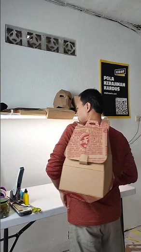 cara membuat tas ransel keren dan rapi dari kardus