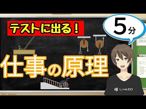 仕事の原理（定滑車と動滑車）（運動とエネルギー）【中3理科わかりやすい授業動画】