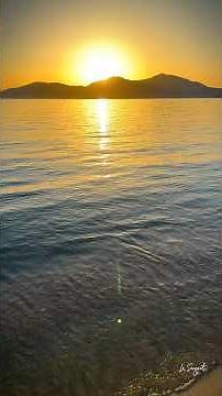 Magical sunset over Porticcio in Southern Corsica near Ajaccio