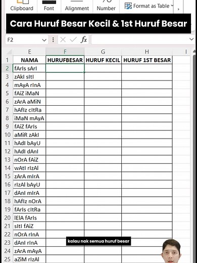 Cara Mengubah Format Huruf di Excel dan Power BI