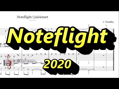 Noteflight 2020 Quick-Start Tutorial - Write Guitar Staff, convert to TAB and play it back