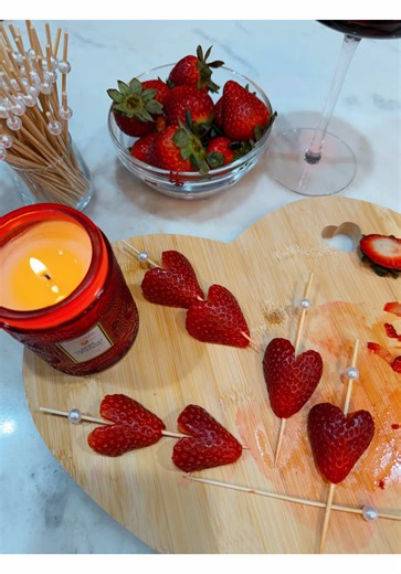 How to Cut Strawberry Hearts for Valentine's Day