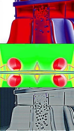 LEARN COLORS AND SHAPES IN SORTING MACHINE - BLUE & TRIANGLE #shorts