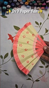 How to make paper fan 🪭✨#paperfan #craft