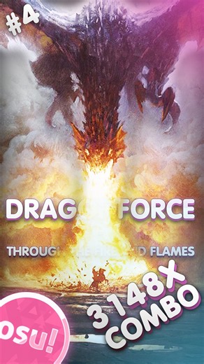 4 DragonForce-Through the Fire and Flames OSU!💀#osu #replay #osugame #stream #gaming #shorts