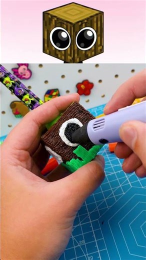 I made a Minecraft Phase 4 Sprunki OC with 3d pen #incredibox